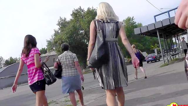 Sweet babe is getting upskirted on the cam