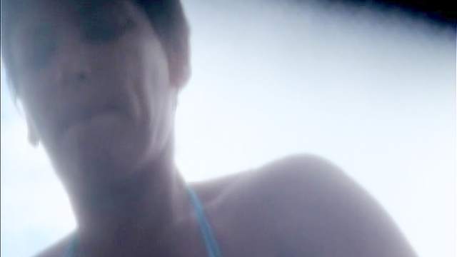 Locker room with stunning brunette