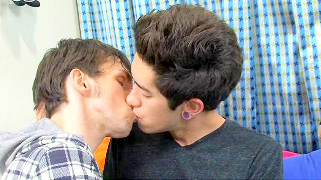 Gay anal hardcore with perverted guys after kissing each other