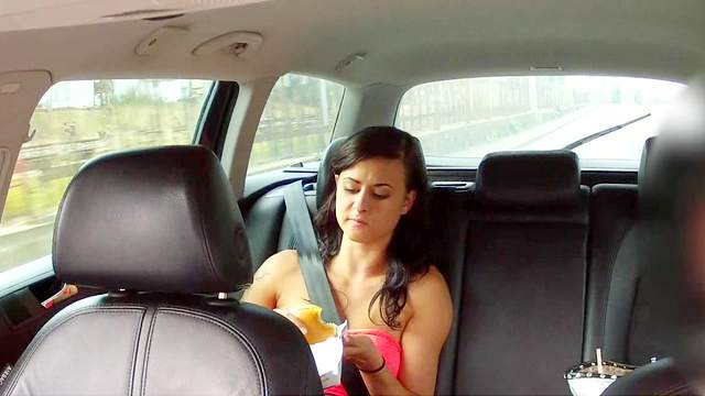 Chick being fucked by a big dick in the car