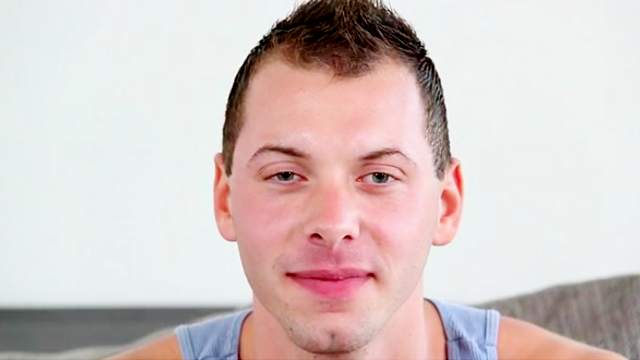 Cute gay gets dick in his wide throat