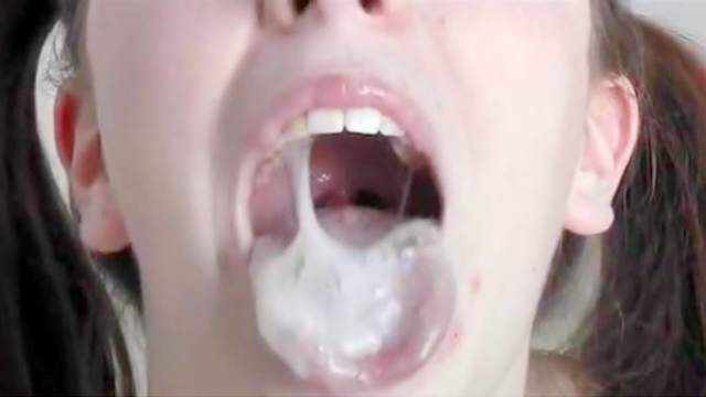 Sensual girlfriend is getting cum in mouth