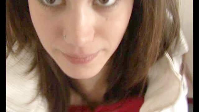 Beauty in pink sweater POV sex