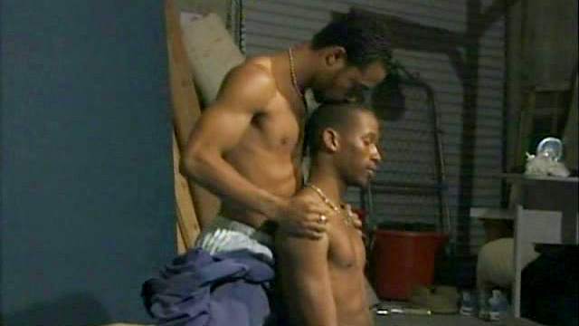 Two black gays are fucking in anal asses