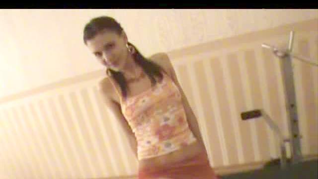 Hottie in pigtails sucks her man