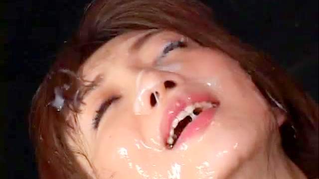 Sensual Asian is eating very juicy sperm