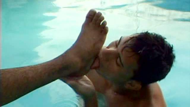 Horny gay duo has anal in the pool