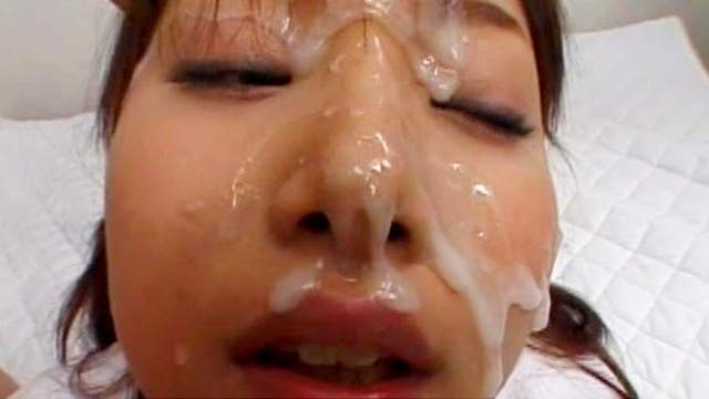 Spicy bukkake scene with Japanese beauty