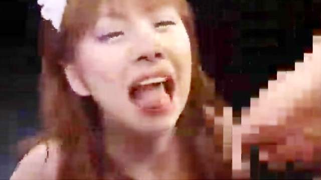 Slutty Japanese chicks with small tits getting cumshots