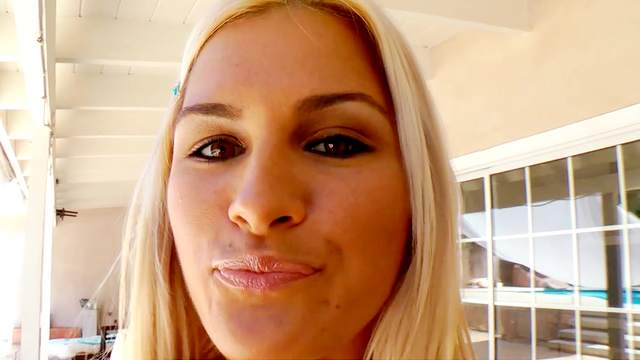 Fascinating blonde Kaycee Brooks facialized after great blowjob