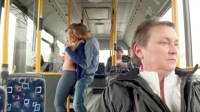 Russian babe Lindsey Olsen is fucking in the bus
