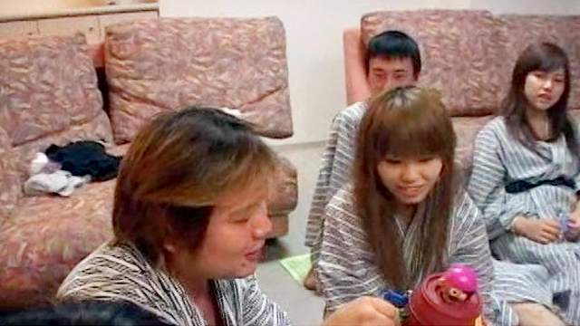 Japanese cutie in a hardcore orgy