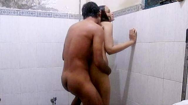 Couple, Standing, Shower