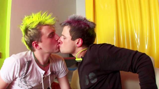 Two fancy boys are making hardcore sex tape