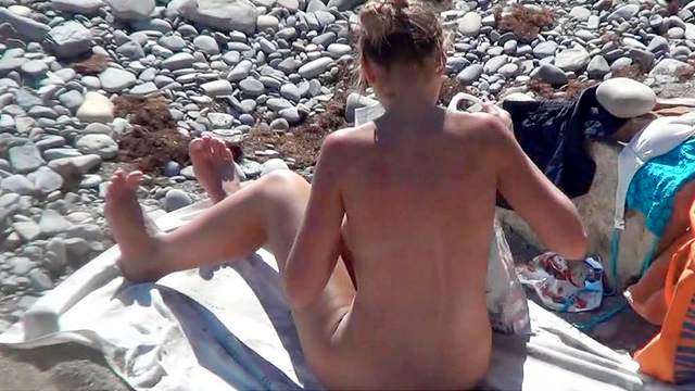 Sexy nudists are posing and lying naked