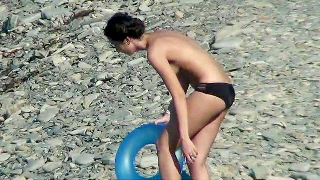 Sexy babes on the nudist beach