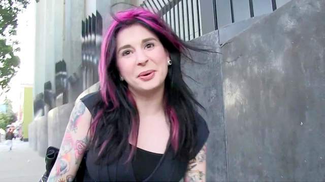 Joanna Angel is sucking and swallowing cum