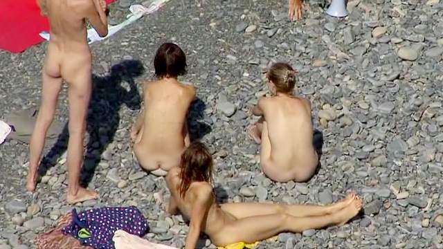 Lots of naked bodies on the nudist beach!