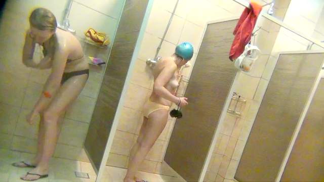 Hidden cam, Shower, Swimsuit, Voyeur