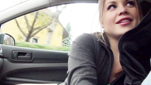 Sex in the car for young Alessandra Jane