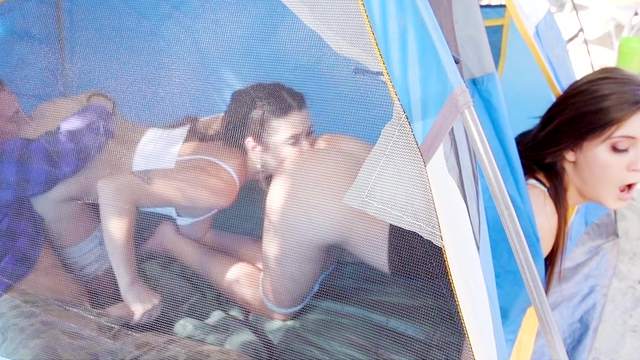 Camping trip gets wild and slutty when these two get horny