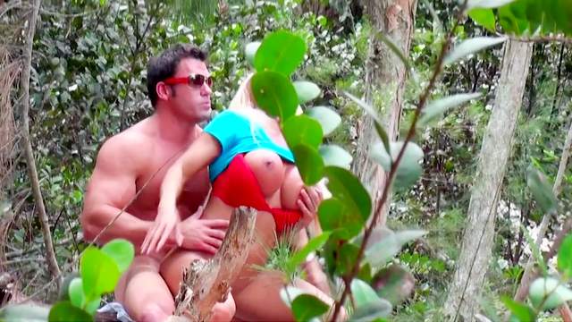 Sex in the woods caught on cam by a horny voyeur