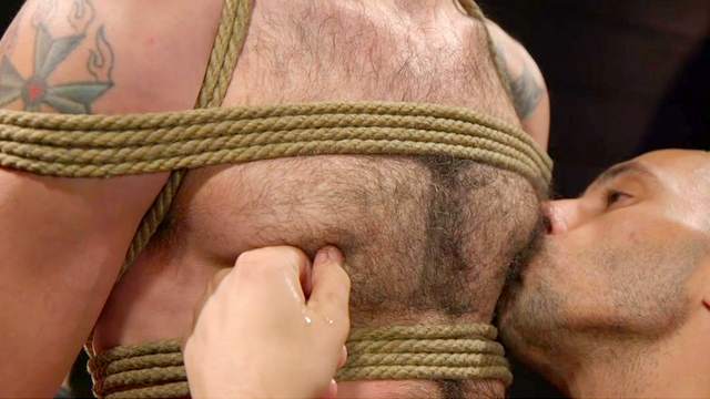 Gay lover hard fucked in the ass for a complete bondage