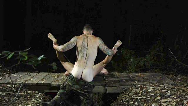 Tattooed dude gets abducted and tied up to be used a sex slave