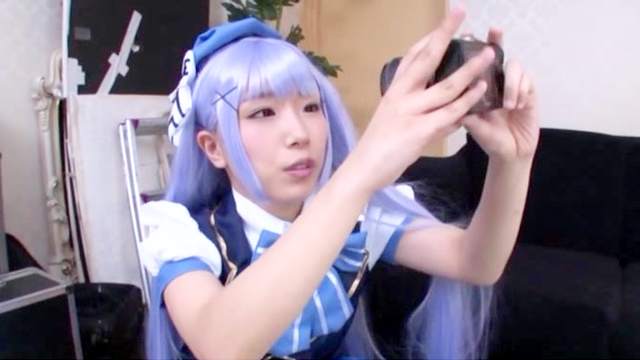 Fantastic cosplay and vaginal masturbation in a cute POV