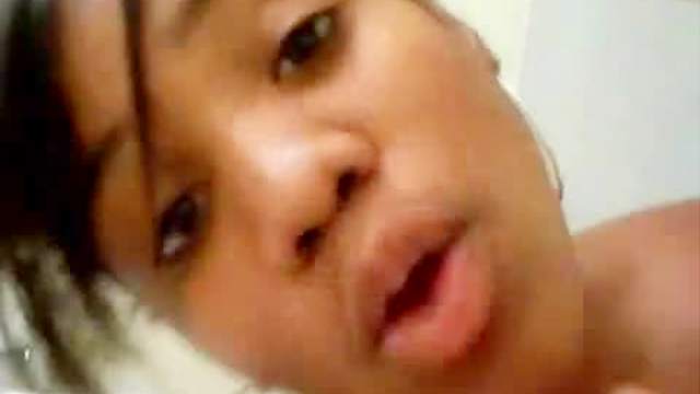Black teen flashes tits in bathroom