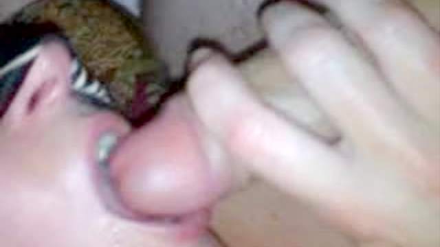 Watch her lick a throbbing cock head