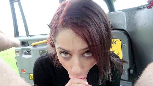 Crazy hardcore and POV blowjob for the shy passenger