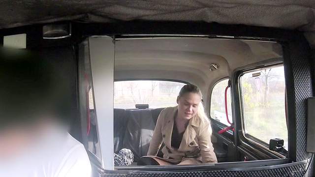 Fake taxi teen porn with a blonde thirsty for cum