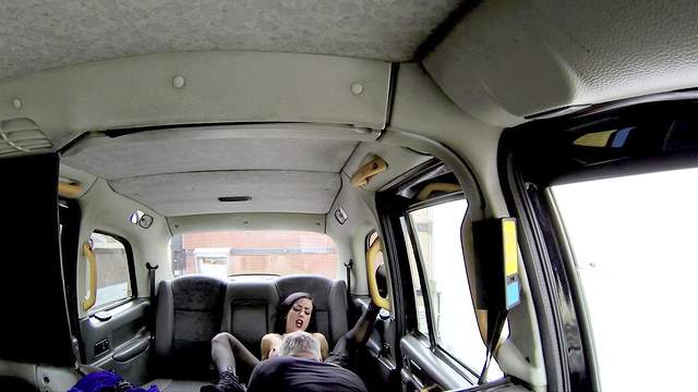 Ride from work with the fake taxi takes a sexual turn