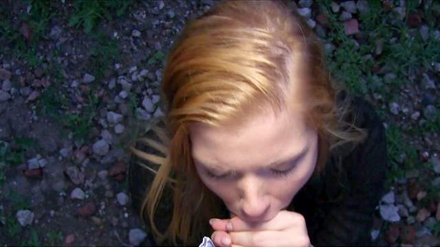 Ginger doll sucks dick and gets laid in perfect outdoor POV scenes