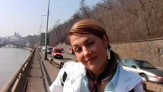 Schoolgirl laid by the highway