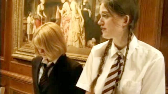 Dean canes the naughty schoolgirls