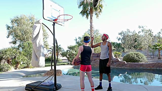 Makayla Coxxx gets a real workout when two ballers fuck her
