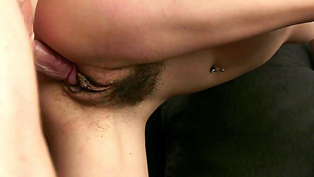 Man's cock suits her hairy snatch the right way