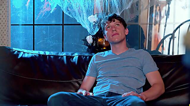 Kinky Halloween sex on a sofa with wild Chloe Cherry and her BF