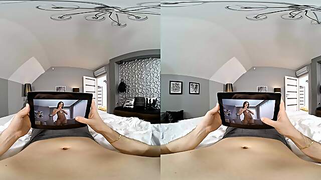 Amazing VR action shows beauty devouring cock