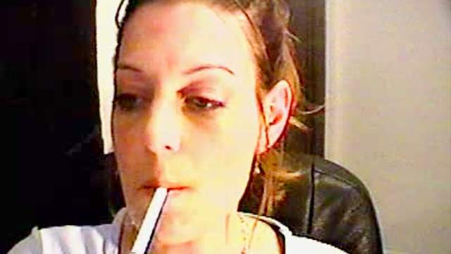 Milf smokes on webcam