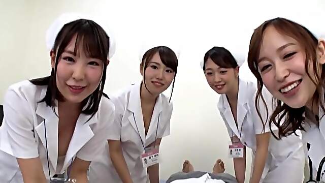 Asian nurses are set to devour man's stiff dick in quite the scenes