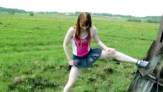 Young and awesome bitch is deciding to pee outdoors