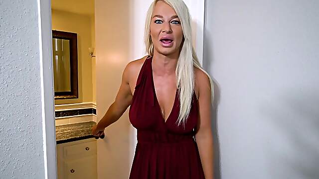 Blonde mom doggy fucked and made to swallow in energized home XXX