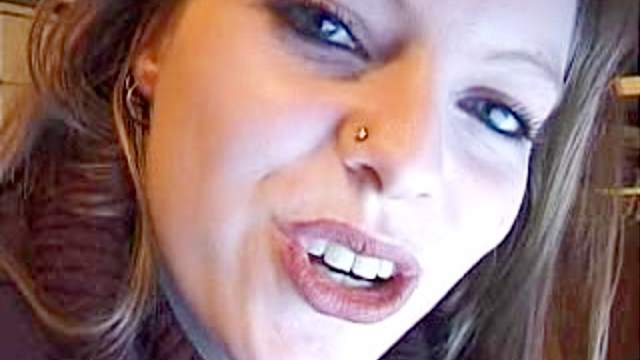 Hot Kyla King with piercing on her nose wants to ride on his weiner
