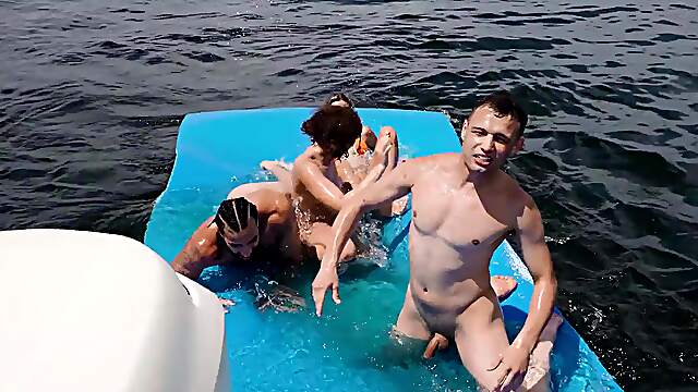 Insolent chicks turn boat trip in true sexual fantasy