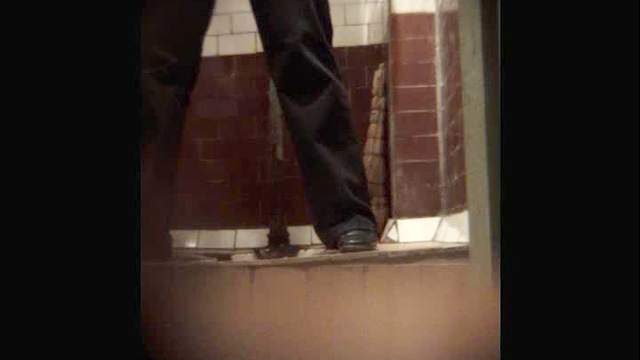 Public urination on hidden camera