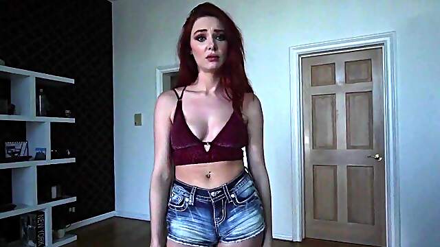 Reverse cowgirl and superb blowjob with a redhead on fire