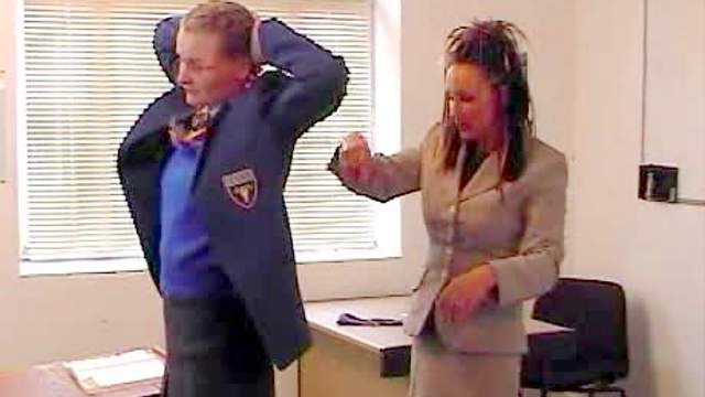 Schoolgirl spanked by her teacher